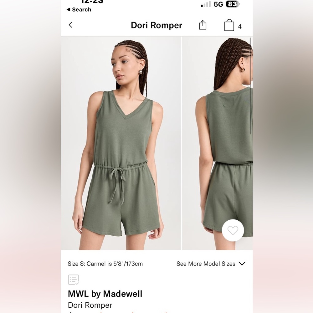 Madewell Romper NWT